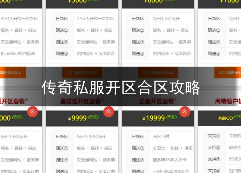 传奇私服开区合区攻略